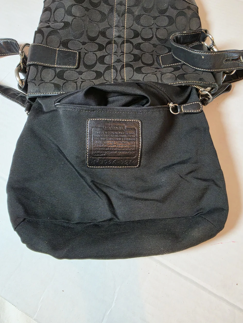 Coach G05K-3574 Signature Soho Duffel Shoulder/Crossbody Bag Purse Black